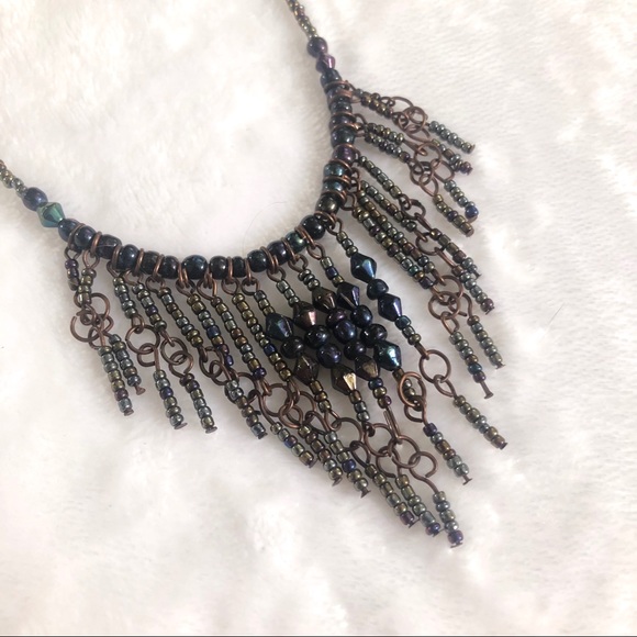 Beaded Fringe Necklace - Picture 4 of 8